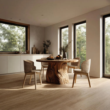 Solid Wood Root Base Round Dining Table